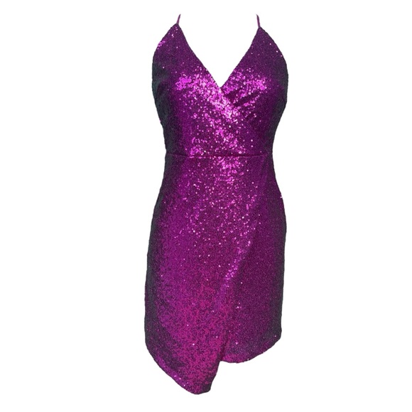 Lulu’s Sequin Bodycon Mini Dress Size Medium M Lulus - Picture 2 of 6